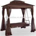 Shinygarden jardín al aire libre marco de acero metal gazebo patio columpio columpio cama